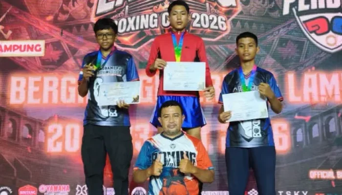 Tiga Atlet Muda PERBATI Sulsel Ukir Prestasi di Laskar Lampung Boxing Cup 2026